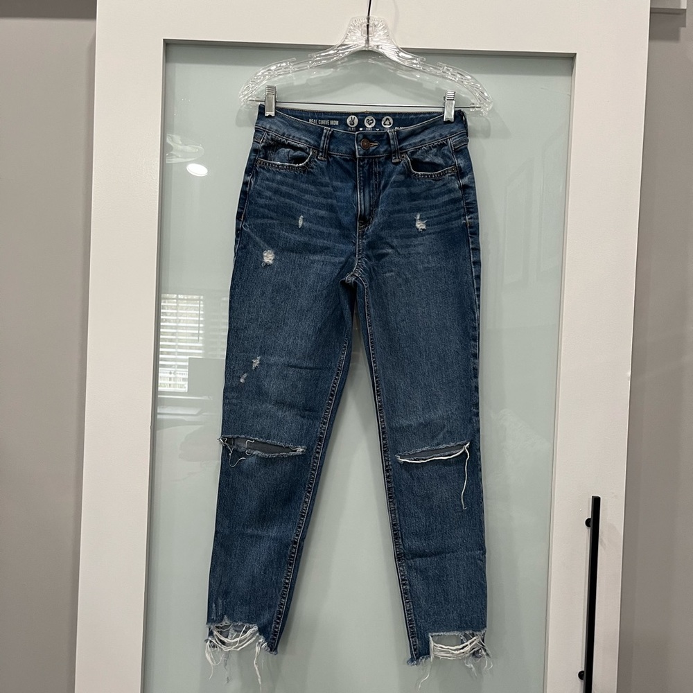 Rewash distressed Curey Mom Jeans, Size 26 / 3